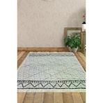 Dekoreko F5081P1-7 Kaymaz Taban Djt Salon Halısı Star Pamuk Saçaklı Iskandinav F5081 Gri