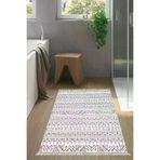 Dekoreko F5082K1-9 Kaymaz Taban Djt Banyo Halısı Trend Saçaklı Iskandinav F5082 Gül Kurusu