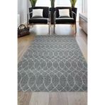 Dekoreko F5084D2-7 Kaymaz Taban Djt Salon Halısı Yıldız Deri Iskandinav F5084 Gri