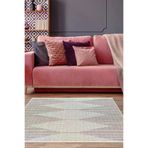 Dekoreko F5085P2-7 Kaymaz Taban Djt Salon Halısı Star Pamuk Iskandinav F5085 Mürdüm