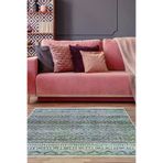 Dekoreko F5087K2-7 Kaymaz Taban Djt Salon Halısı Trend Iskandinav F5087 Mavi