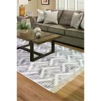 Dekoreko F5124K1-7 Kaymaz Taban Djt Salon Halısı Trend Saçaklı Iskandinav F5124 Gri