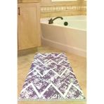 Dekoreko F5128K1-9 Kaymaz Taban Djt Banyo Halısı Trend Saçaklı Iskandinav F5128 Mor
