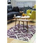 Dekoreko F5128K2-7 Kaymaz Taban Djt Salon Halısı Trend Iskandinav F5128 Mor