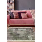 Dekoreko F5132D1-7 Kaymaz Taban Djt Salon Halısı Yıldız Deri Saçaklı Iskandinav F5132 Kahve