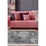 Dekoreko F5132P1-7 Kaymaz Taban Djt Salon Halısı Star Pamuk Saçaklı Iskandinav F5132 Gri