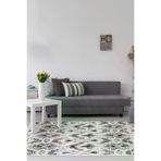 Dekoreko F5136P1-7 Kaymaz Taban Djt Salon Halısı Star Pamuk Saçaklı Iskandinav F5136 Gri