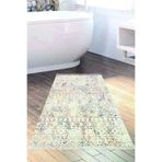 Dekoreko F5139K1-9 Kaymaz Taban Djt Banyo Halısı Trend Saçaklı Iskandinav F5139 Bej