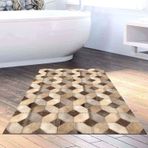 Dekoreko Kaymaz Taban Djt Banyo Halısı Star Pamuk Modern 1926 Kahve