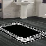 Dekoreko Kaymaz Taban Djt Banyo Halısı Star Pamuk Modern Kt494 Siyah
