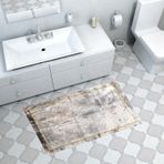 Dekoreko Kaymaz Taban Djt Banyo Halısı Star Pamuk Modern M12271 Gri