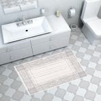 Dekoreko Kaymaz Taban Djt Banyo Halısı Star Pamuk Modern M5076 Pembe