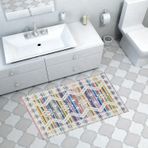 Dekoreko Kaymaz Taban Djt Banyo Halısı Trend İskandinav F5014 Renkli