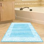 Dekoreko Kaymaz Taban Djt Banyo Halısı Trend Modern 1460 Mavi