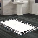 Dekoreko Kaymaz Taban Djt Banyo Halısı Trend Modern 1495 Siyah