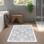 Dekoreko Kaymaz Taban Djt Banyo Halısı Trend Modern 1861M Gri