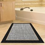 Dekoreko Kaymaz Taban Djt Banyo Halısı Trend Modern 604M Siyah