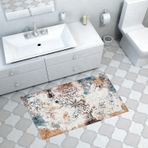 Dekoreko Kaymaz Taban Djt Banyo Halısı Trend Modern 609M Renkli