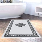 Dekoreko Kaymaz Taban Djt Banyo Halısı Trend Modern 656M Gold