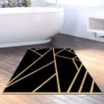 Dekoreko Kaymaz Taban Djt Banyo Halısı Trend Modern 686M Gold