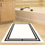 Dekoreko Kaymaz Taban Djt Banyo Halısı Trend Modern F5006 Bej