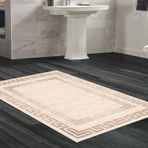 Dekoreko Kaymaz Taban Djt Banyo Halısı Trend Modern F5036 Bej