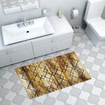 Dekoreko Kaymaz Taban Djt Banyo Halısı Trend Modern M5006 Mavi