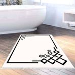 Dekoreko Kaymaz Taban Djt Banyo Halısı Trend Saçaklı Modern 1919 Krem