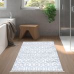 Dekoreko Kaymaz Taban Djt Banyo Halısı Trend Saçaklı Modern 757 Vizon