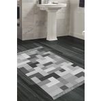 Dekoreko Kaymaz Taban Djt Banyo Halısı Trend Saçaklı Modern Mu113 Gri Mu113K1-9