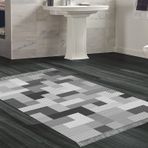 Dekoreko Kaymaz Taban Djt Banyo Halısı Trend Saçaklı Modern Mu113 Kahve