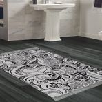 Dekoreko Kaymaz Taban Djt Banyo Halısı Trend Saçaklı Modern Mu145 Gri