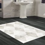 Dekoreko Kaymaz Taban Djt Banyo Halısı Yıldız Deri İskandinav F5131 Turkuaz