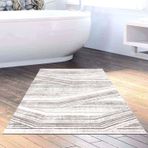 Dekoreko Kaymaz Taban Djt Banyo Halısı Yıldız Deri Modern 1252 Antrasit