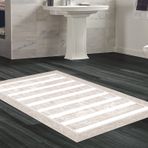 Dekoreko Kaymaz Taban Djt Banyo Halısı Yıldız Deri Modern 1545 Bej