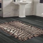 Dekoreko Kaymaz Taban Djt Banyo Halısı Yıldız Deri Modern 1906 Kahve