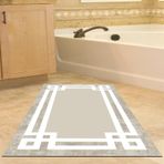Dekoreko Kaymaz Taban Djt Banyo Halısı Yıldız Deri Modern 657M Gri