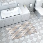 Dekoreko Kaymaz Taban Djt Banyo Halısı Yıldız Deri Modern 674M Bej