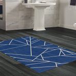 Dekoreko Kaymaz Taban Djt Banyo Halısı Yıldız Deri Modern 717 Siyah