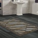 Dekoreko Kaymaz Taban Djt Banyo Halısı Yıldız Deri Modern 731