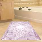 Dekoreko Kaymaz Taban Djt Banyo Halısı Yıldız Deri Modern M5003