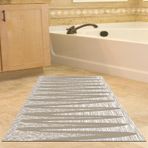 Dekoreko Kaymaz Taban Djt Banyo Halısı Yıldız Deri Modern M5045 Kahve