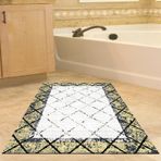 Dekoreko Kaymaz Taban Djt Banyo Halısı Yıldız Deri Modern M5129 Bordo