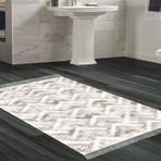 Dekoreko Kaymaz Taban Djt Banyo Halısı Yıldız Deri Saçaklı İskandinav F5124 Gri