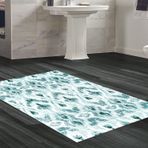 Dekoreko Kaymaz Taban Djt Banyo Halısı Yıldız Deri Saçaklı İskandinav F5136 Kahve