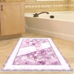 Dekoreko Kaymaz Taban Djt Banyo Halısı Yıldız Deri Saçaklı Modern 729 Pudra