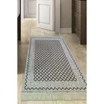 Dekoreko Kaymaz Taban Djt Mutfak Halısı Yıldız Deri Saçaklı Modern M5001 Gri M5001D1-8