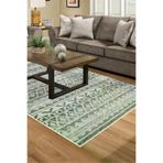 Dekoreko Kaymaz Taban Djt Salon Halısı Trend Iskandinav F5078 Yeşil F5078K2-7