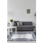 Dekoreko Kaymaz Taban Djt Salon Halısı Trend Modern M5132 Lacivert M5132K2-7