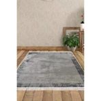 Dekoreko Kaymaz Taban Djt Salon Halısı Trend Saçaklı Modern 1921 Gri 1921K1-7